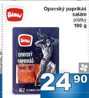 Opavský paprikáš salám plátky 100 g