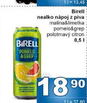 Birell nealko nápoj z piva 0,5l