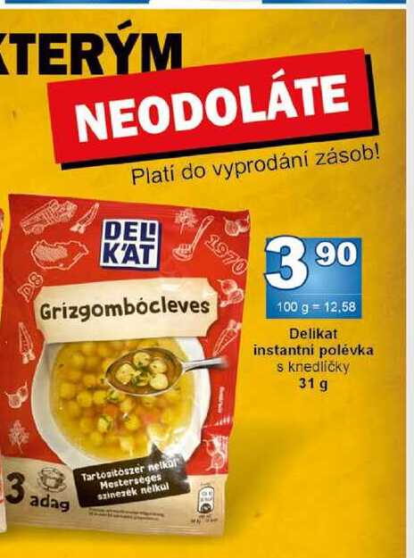 Delikat instantní polévka s knedlíčky 31 g