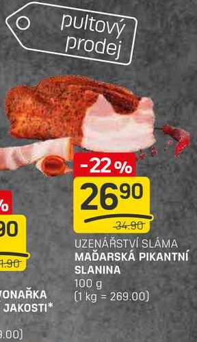 MAĎARSKÁ PIKANTNÍ SLANINA 100 g 