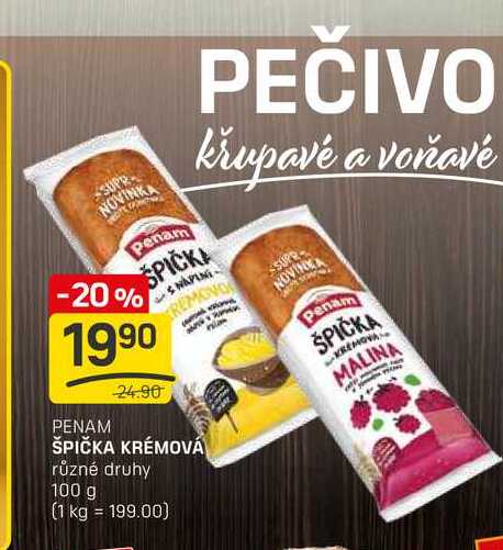 ŠPIČKA KRÉMOVÁ různé druhy 100 g