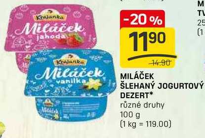ŠLEHANÝ JOGURTOVÝ DEZERT různé druhy 100 g