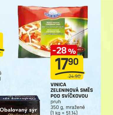 VINICA ZELENINOVÁ SMĚS POD SVÍČKOVOU pruh 350 g
