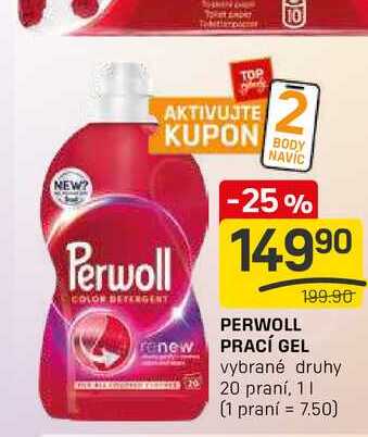 PERWOLL PRACÍ GEL vybrané druhy 20 praní