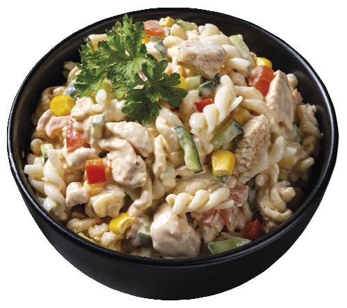 Těstovinový salát s kuřecím masem, 1 kg