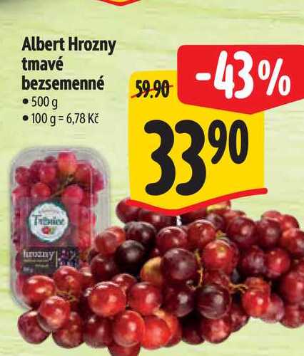 Albert Hrozny tmavé bezsemenné 500 g