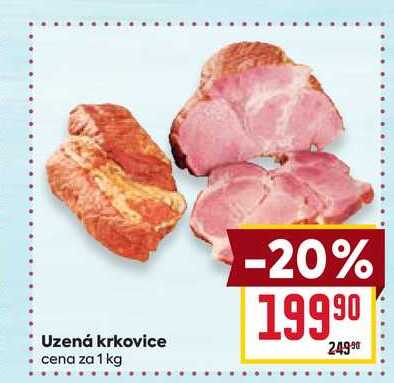 Uzená krkovice cena za 1 kg 