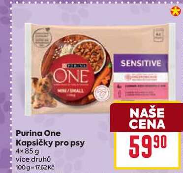 Purina One Kapsičky pro psy 4x85 g 