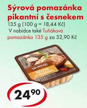 Sýrová pomazánka pikantní s česnekem, 135 g    