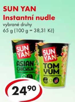 SUN YAN Instantní nudle, 65 g