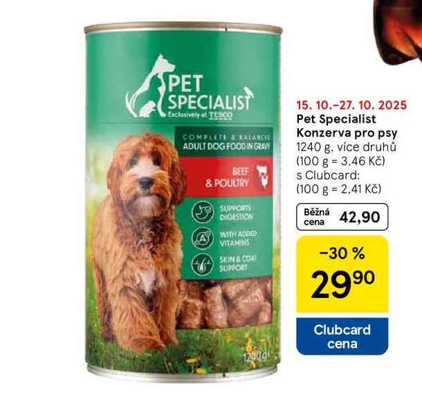 Pet Specialist Konzerva pro psy, 1240 g, více druhů  