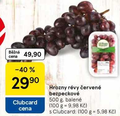 Hrozny révy červené bezpeckové, 500 g, balené 