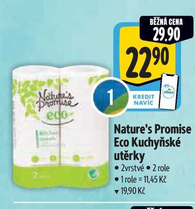 Nature's Promise Eco Kuchyňské utěrky 2vrstvé 2 role