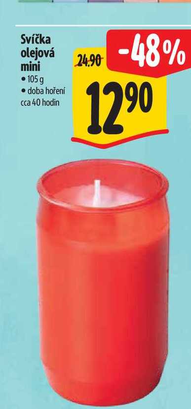 Svíčka olejová mini 105 g 