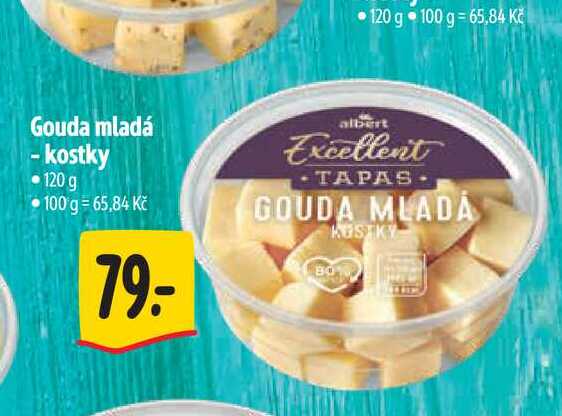   Gouda mladá - kostky 120 g 