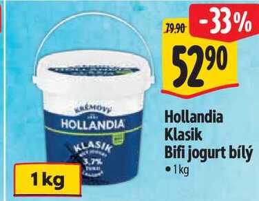 Hollandia Klasik Bifi jogurt bílý, 1 kg