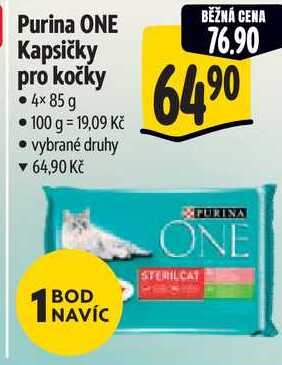 Purina ONE Kapsičky pro kočky, 4x 85 g