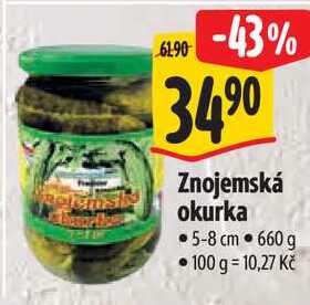 Znojemská okurka, 660 g