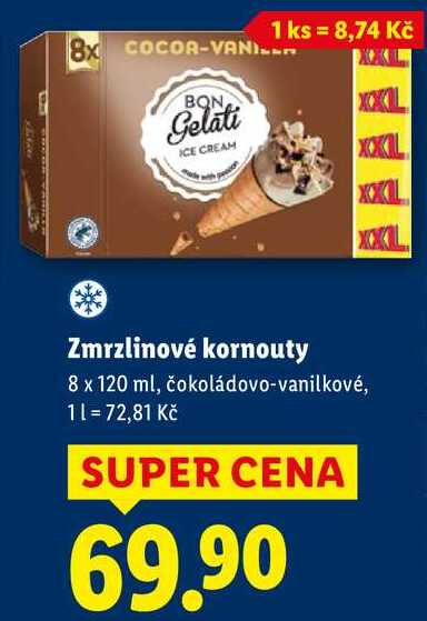 Zmrzlinové kornouty, 8x 120 ml