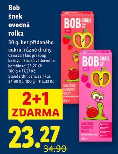 Bob šnek ovocná rolka, 30 g