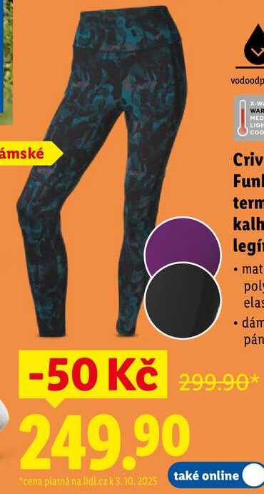 Crivit Funkční termo legíny