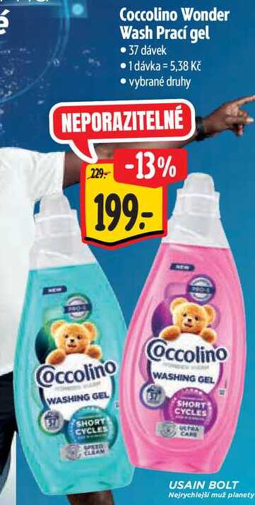 Coccolino Wonder Wash Prací gel, 37 dávek 