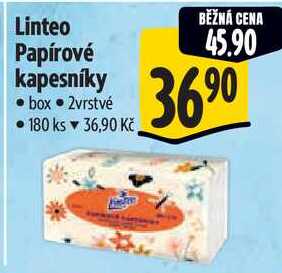 Linteo Papírové kapesníky, 180 ks