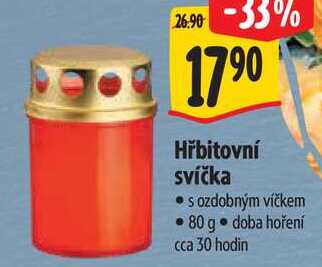 Hřbitovní svíčka, 80 g
