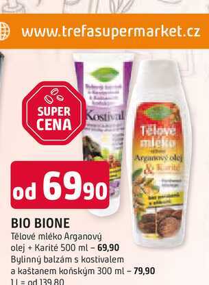 BIO BIONE Tělové mléko Arganový olej + Karité 500 ml 