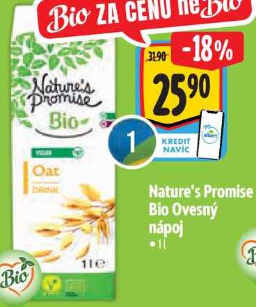 Nature's Promise Bio Ovesný nápoj, 1 l