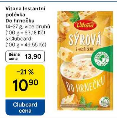 Vitana Instantní polévka Do hrnečku, 14-27 g 