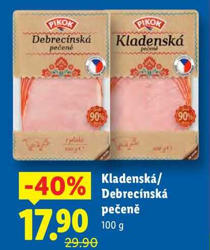 Kladenská/Debrecínská pečeně, 100 g