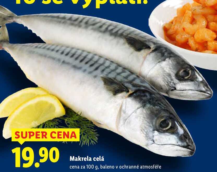 Makrela celá, cena za 100 g