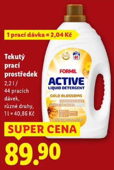 Tekutý prací prostředek, 2,2 l/ 44 pracích dávek