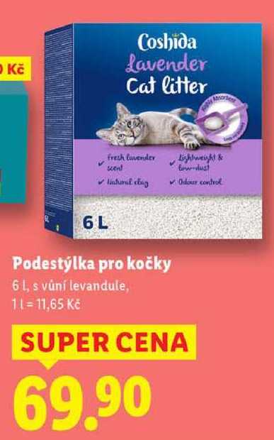 Podestýlka pro kočky, 6 l