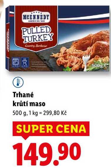 Trhané krůtí maso, 500 g