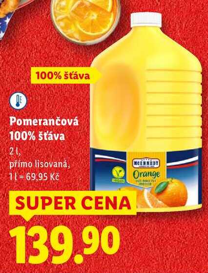 Pomerančová 100% šťáva, 2 l