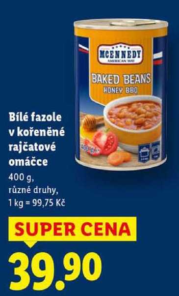 Bílé fazole v kořeněné rajčatové omáčce, 400 g