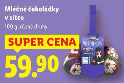 Mléčné čokoládky v síťce, 100 g