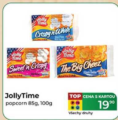 JollyTime popcorn 85g, 100g  