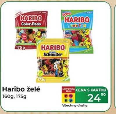 Haribo želé 160g, 175g 