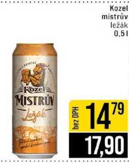 Kozel mistrův ležák plech 0,5 l 