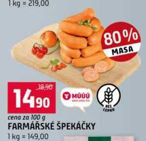 Farmářské špekáčky 100g