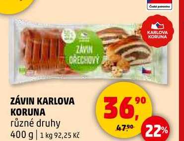 ZÁVIN KARLOVA KORUNA, 400 g 