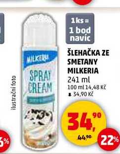 ŠLEHAČKA ZE SMETANY MILKERIA, 241 ml 