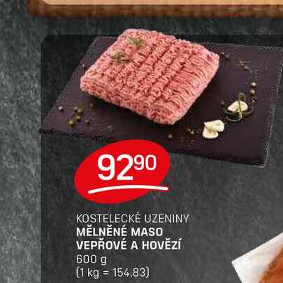 MĚLNĚNÉ MASO VEPŘOVÉ A HOVĚZÍ 600 g 