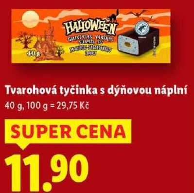 Tvarohová tyčinka s dýňovou náplní, 40 g
