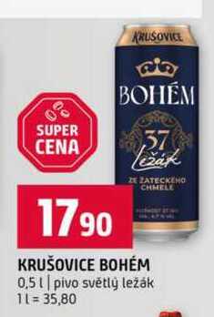 Krušovice bohém plech 0,5 l