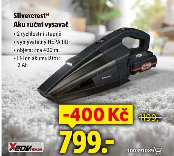 Silvercrest Aku ruční vysavač 