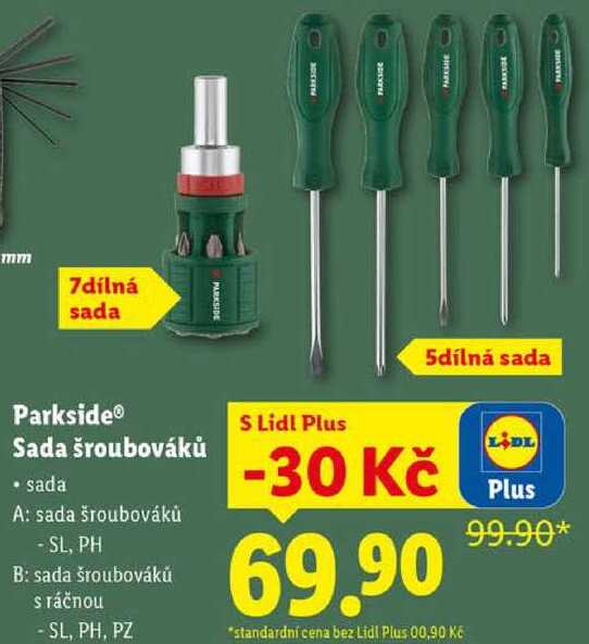 Parkside Sada šroubováků